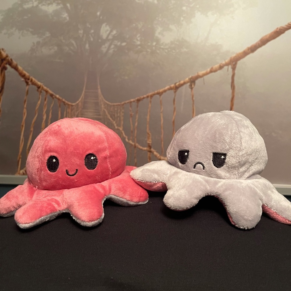 Reversible octopus plush